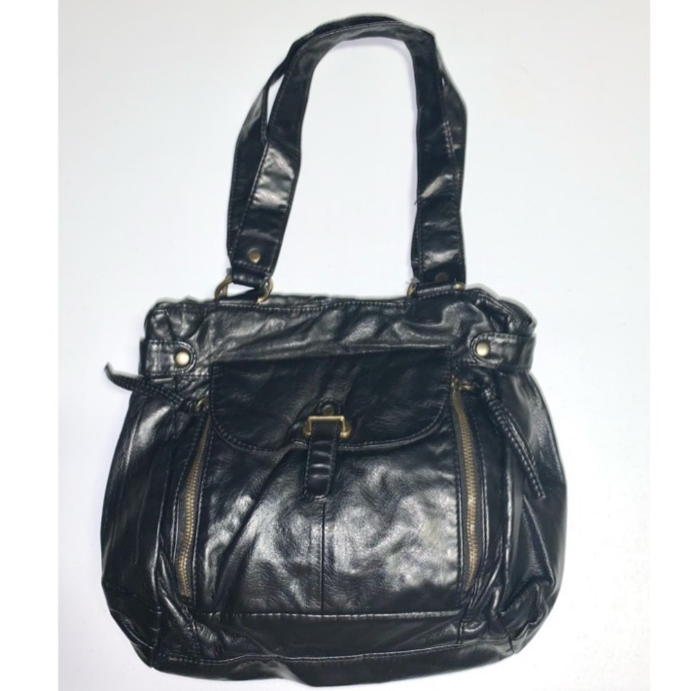 GAL Vegan Leather black purse